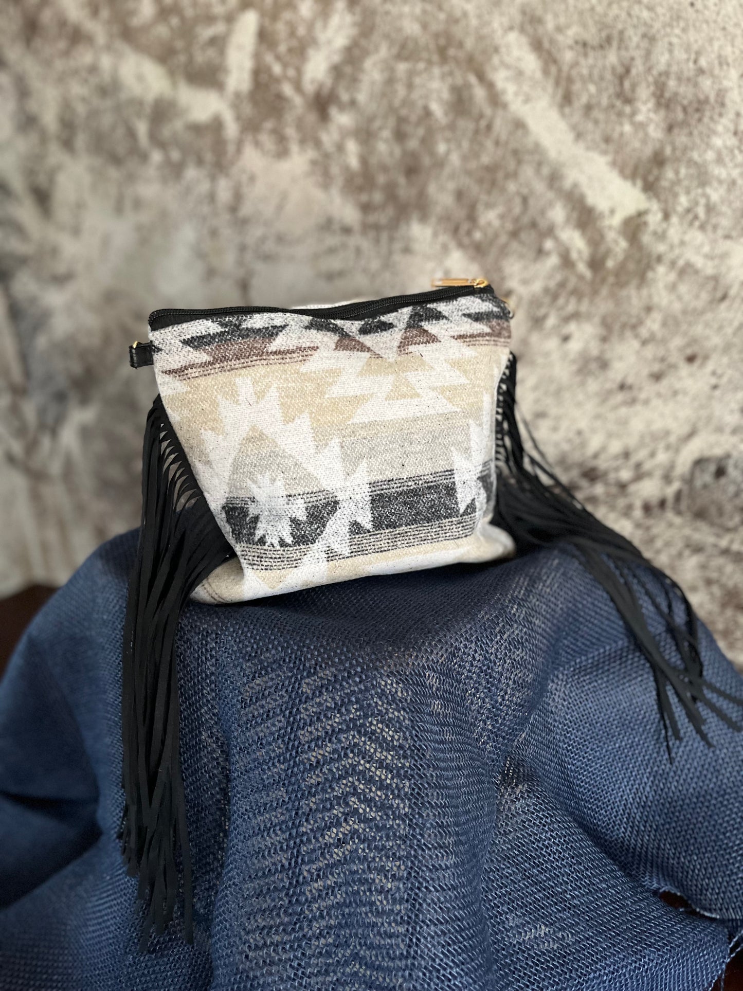 White Santa Fe Crossbody Purse