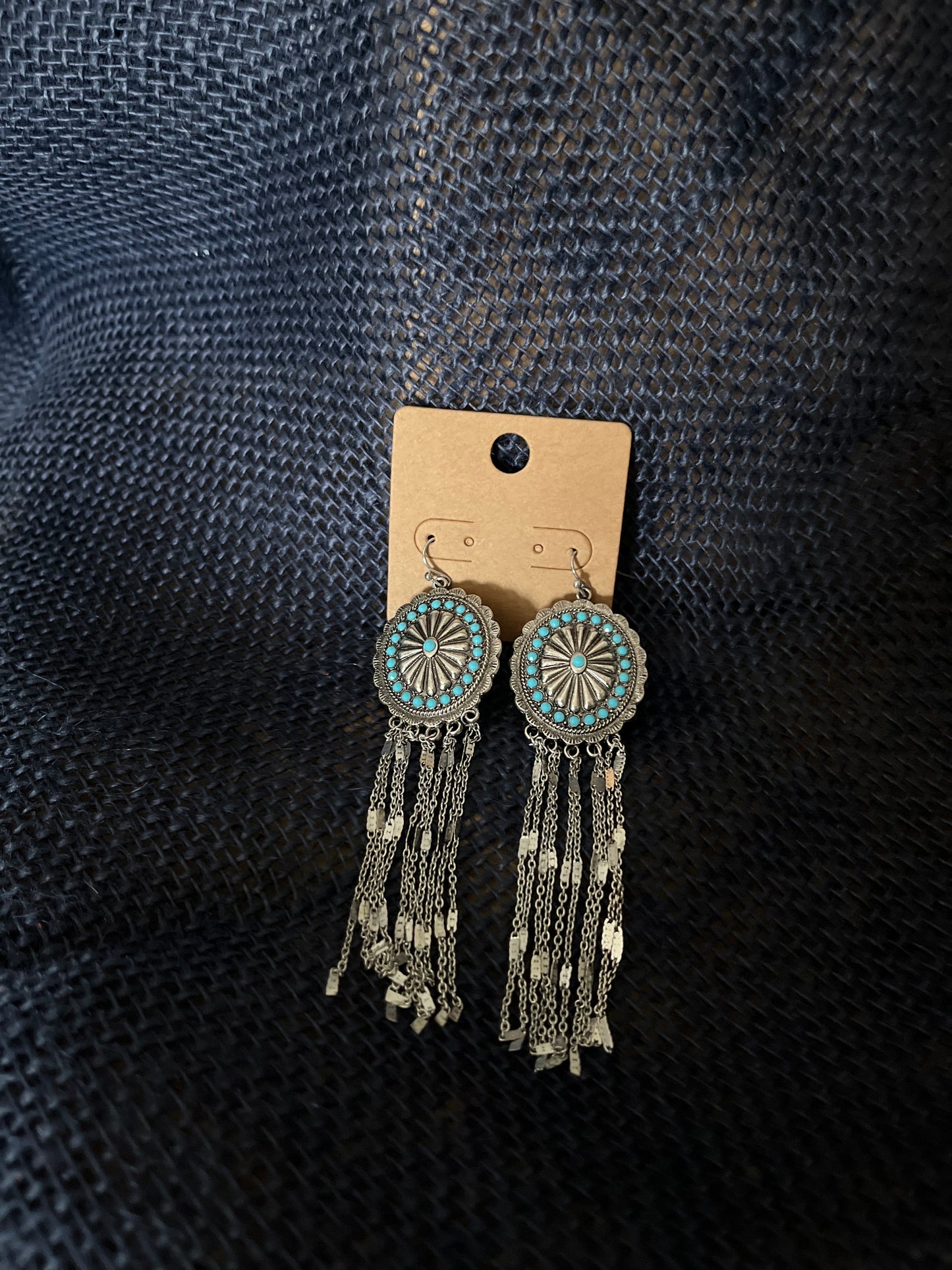 Fringe Concho Earrings