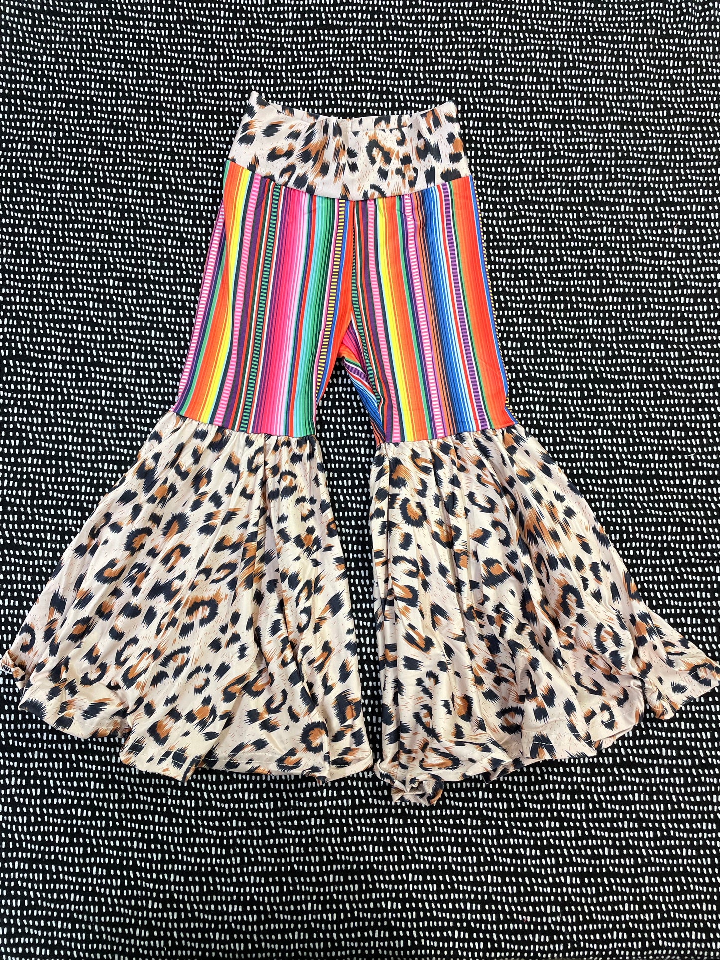 Leopard Serape Extra Flared Bell Bottoms