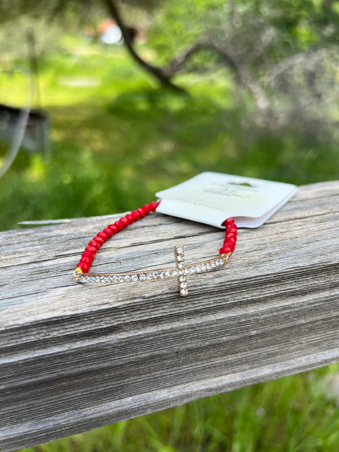 Bling Cross Stretch Bracelet