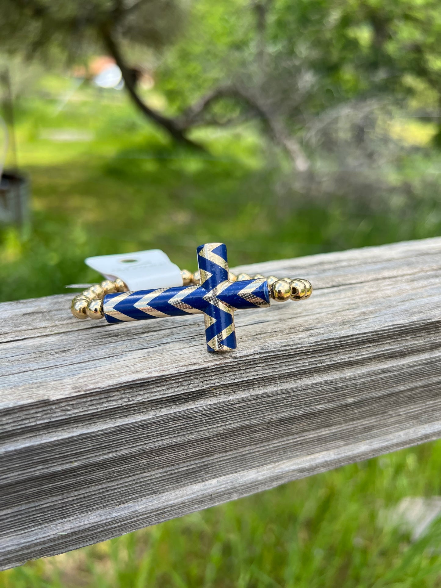 Chevron Cross Stretch Bracelet