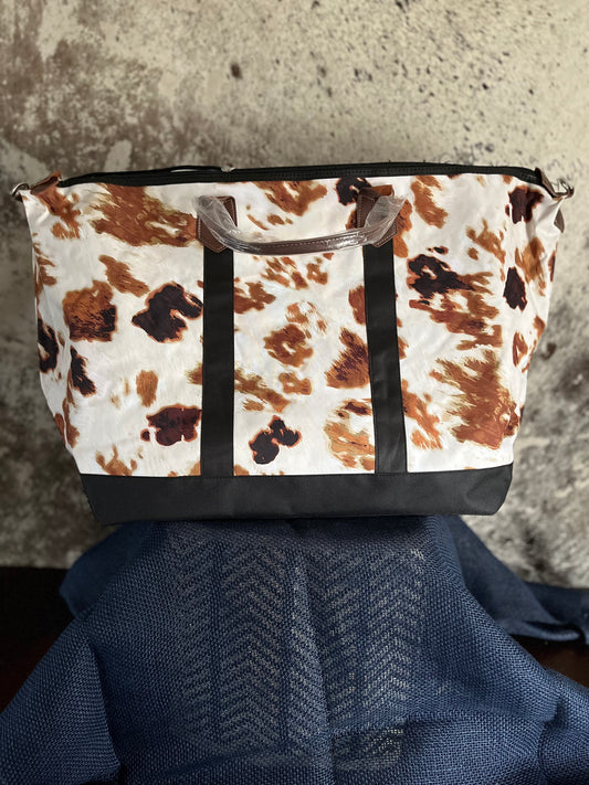 Cowprint Weekender Bag