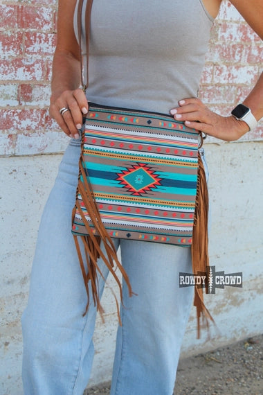 Southwestern Fringe Crossbody Bag