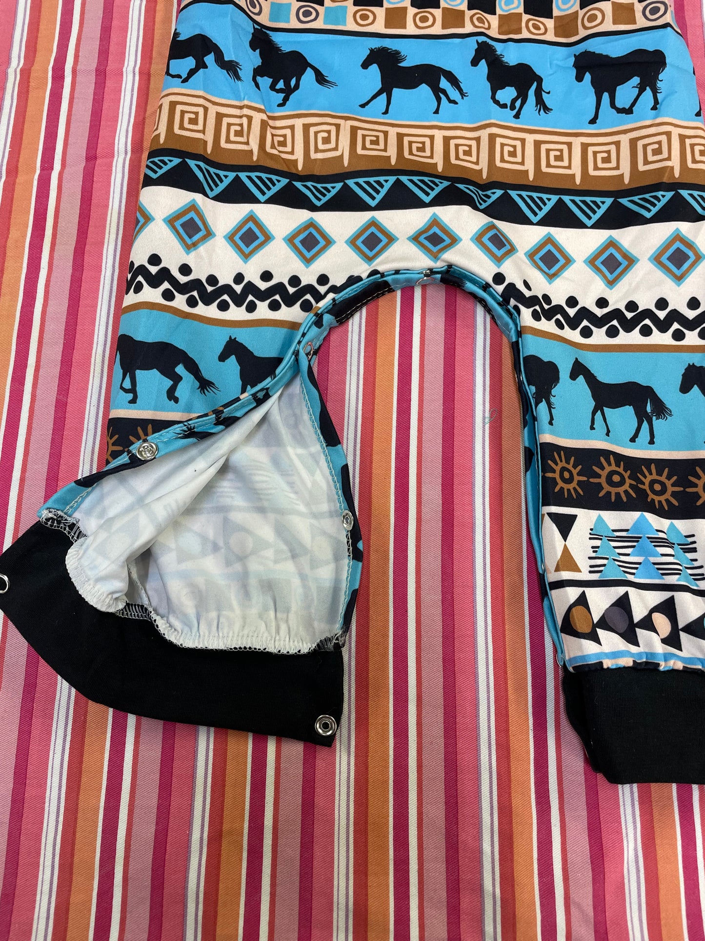 Wild Horse Geo Print Onesie