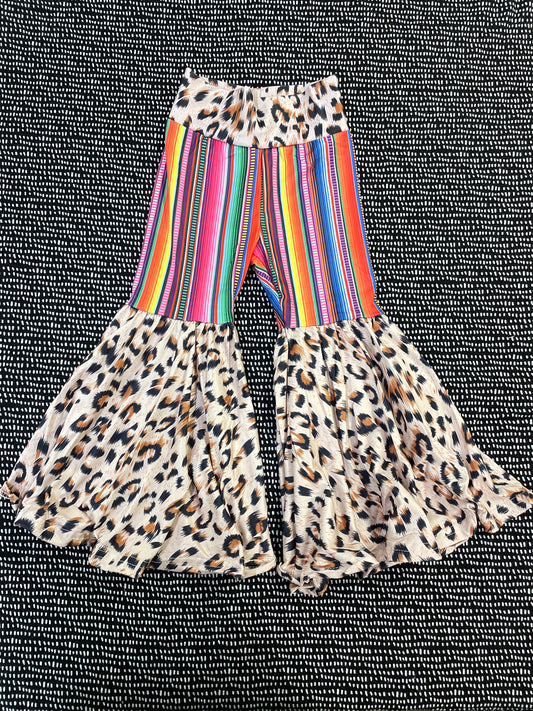 Leopard Serape Extra Flared Bell Bottoms