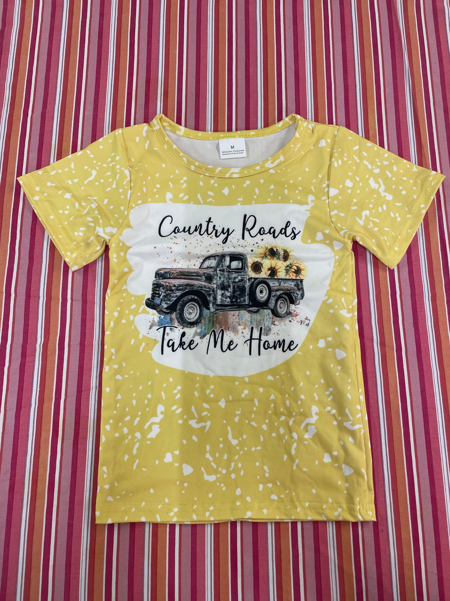 Country Roads Take Me Home Tee and Leapoard Sunflower Bell Set