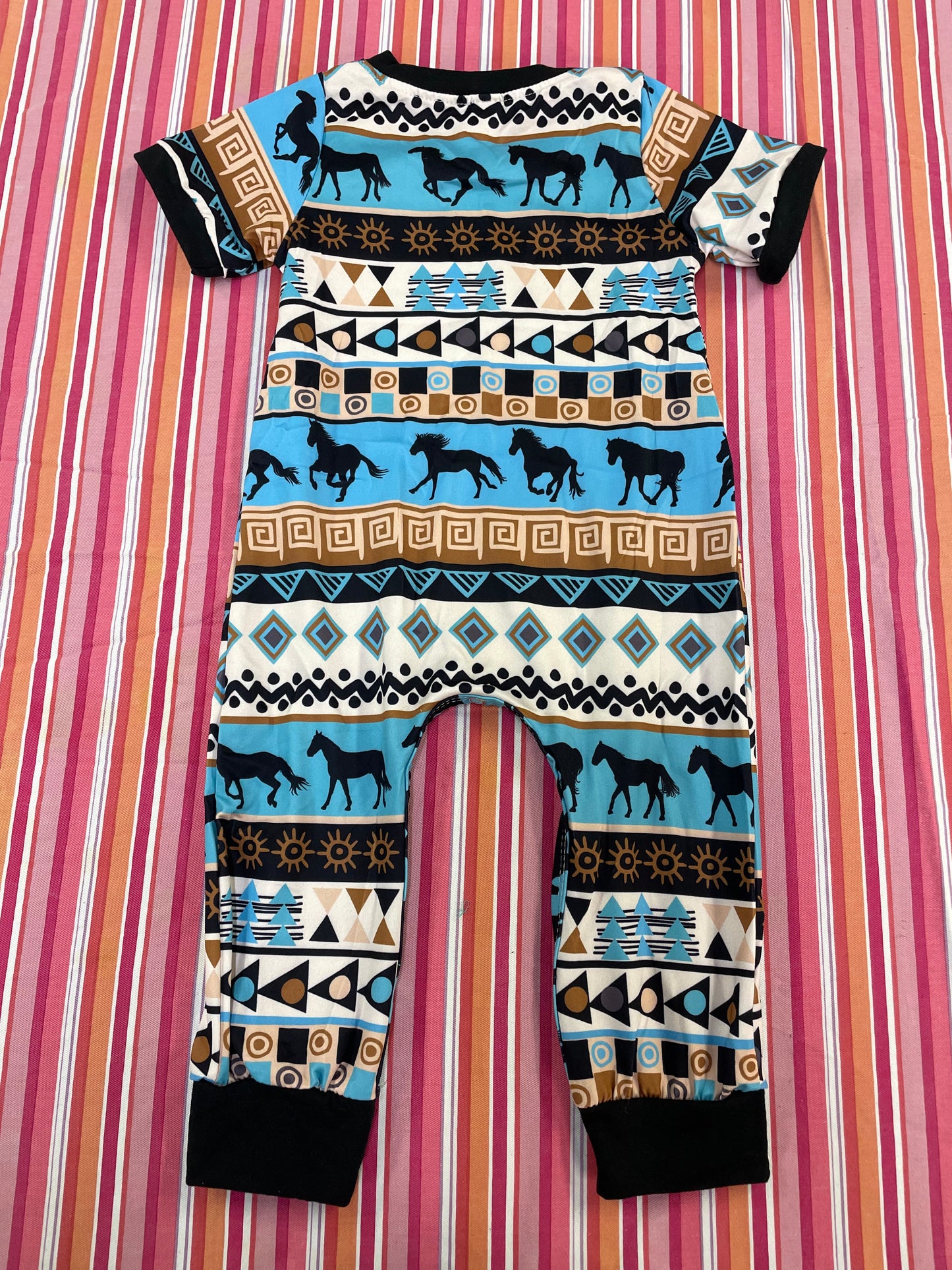 Wild Horse Geo Print Onesie