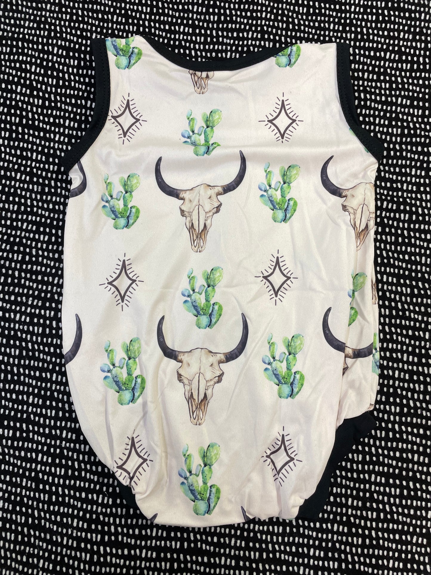 Cactus Cow Skull Tank Top Romper