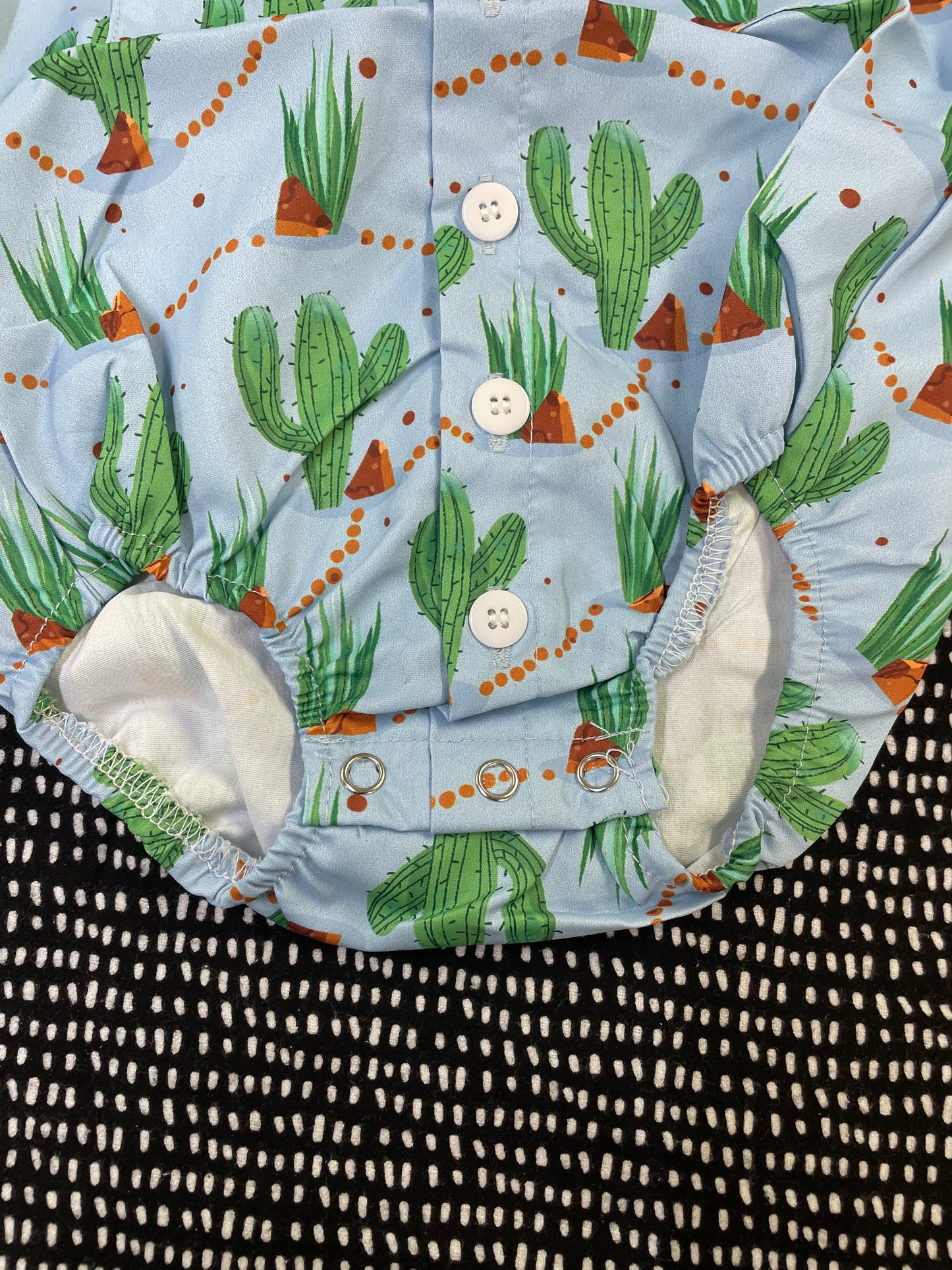 Cactus Blue Onesie Western Shirt