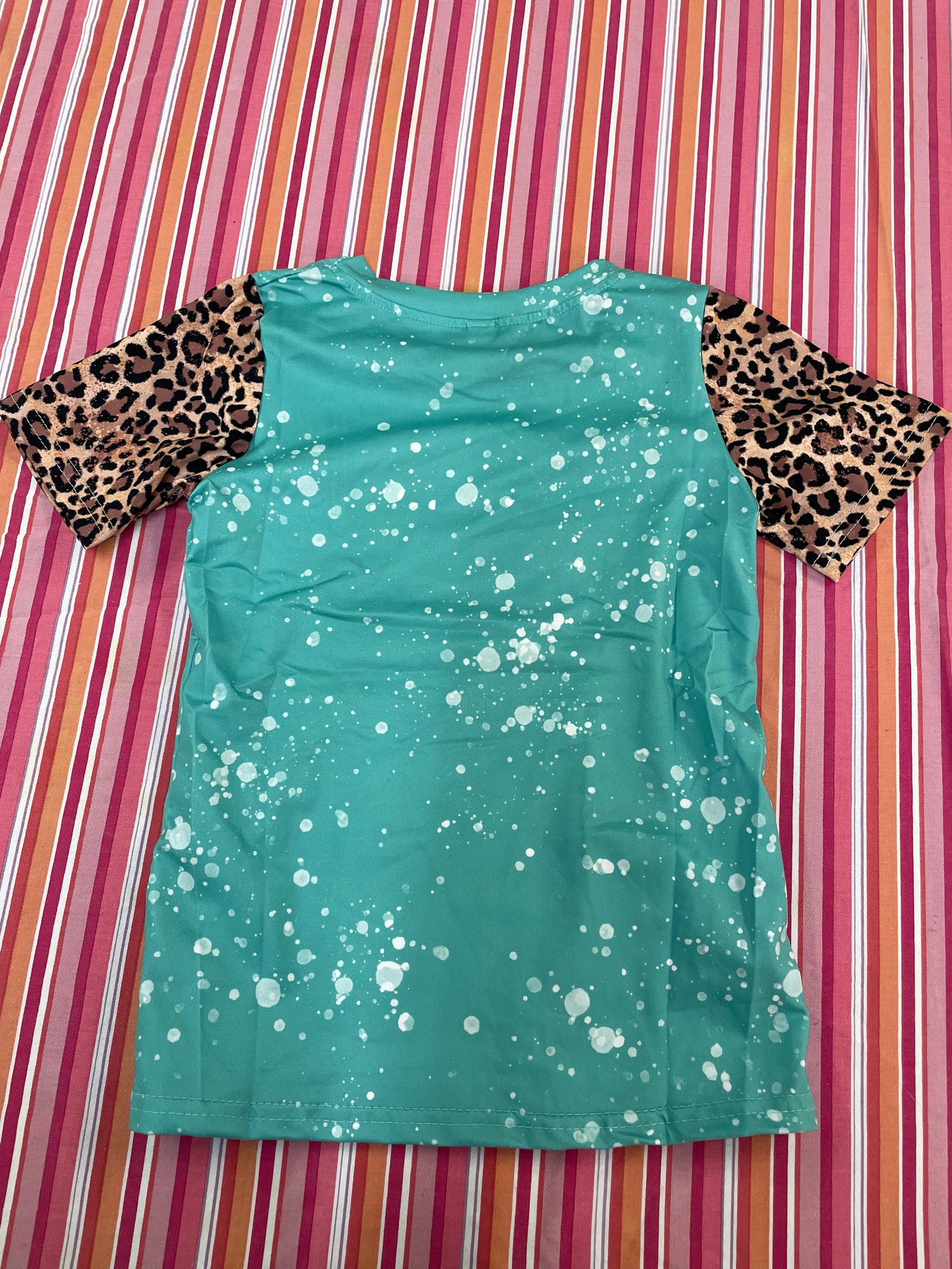 Desert Cowboy Mint and Leopard Tee