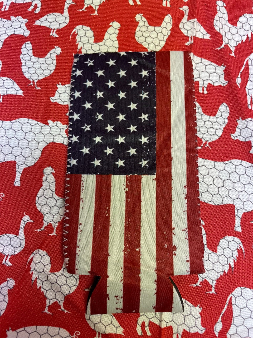 American Flag Slim Can Koozie