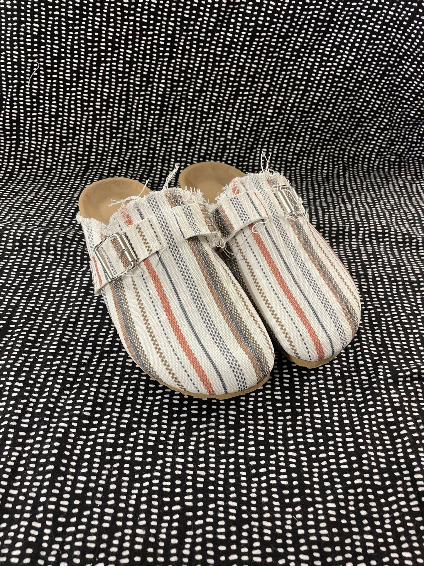 Striped Half Slip-On Shoe