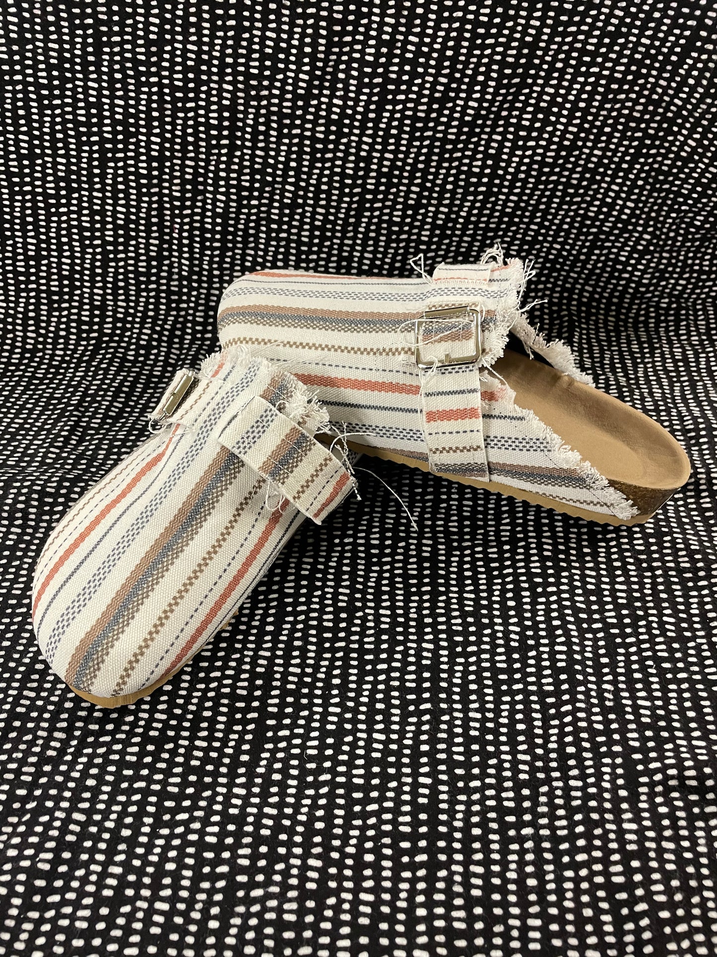 Striped Half Slip-On Shoe