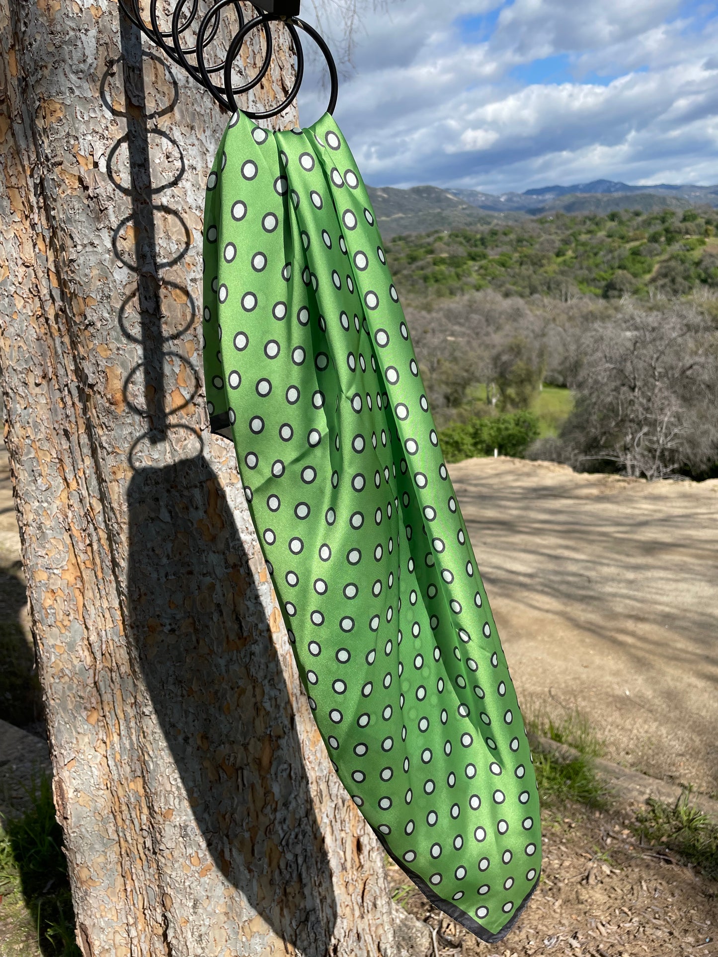 Lime Polka Dot Wild Rag