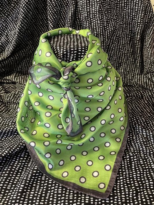 Lime Polka Dot Wild Rag