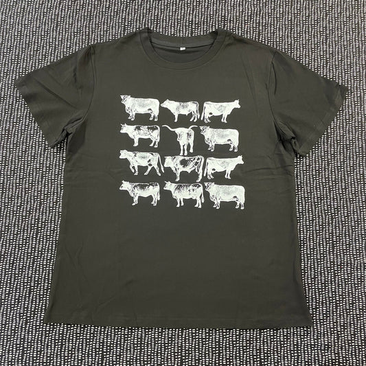 Cow Breeds Black Tee