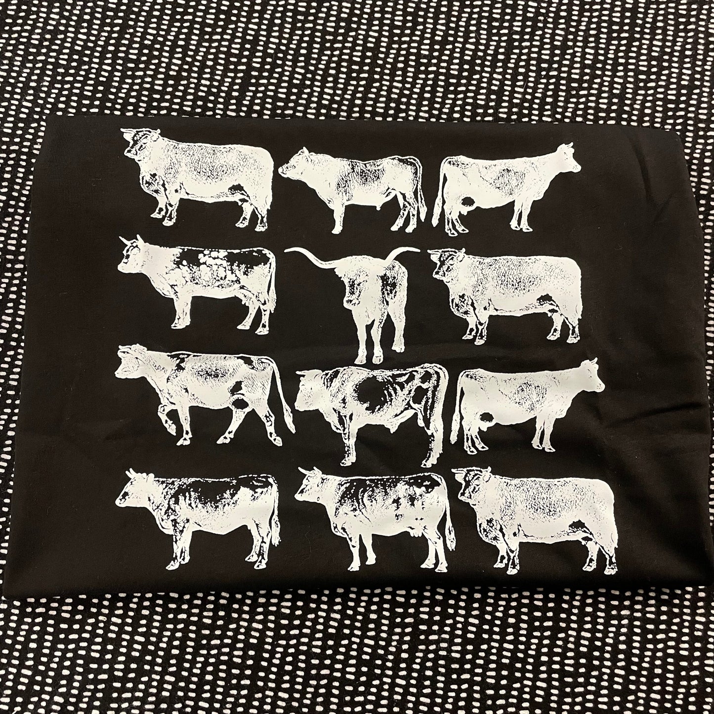 Cow Breeds Black Tee